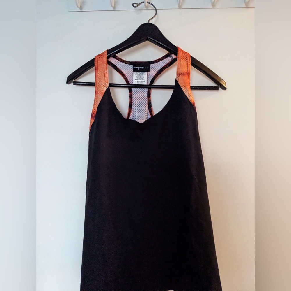 Blackmilk Black and Red Mesh Tank Top